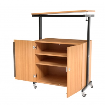 Projektionswagen, 106 cm hoch, 82x45 cm (BxT), 1 Unterschrank, 